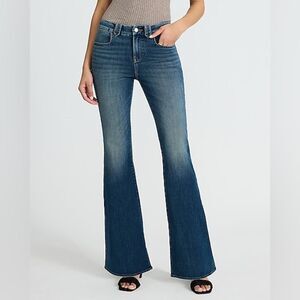 Express Mid Rise Medium Wash '70s Flare Jeans M 6/8/10